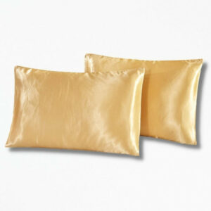 Coussin Doré en Soie Rayon d’Or