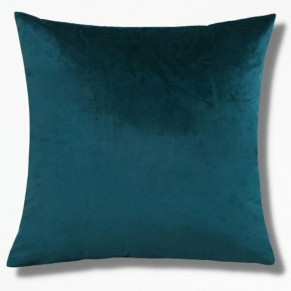 Coussin Bleu Canard en Velours AquaSoft